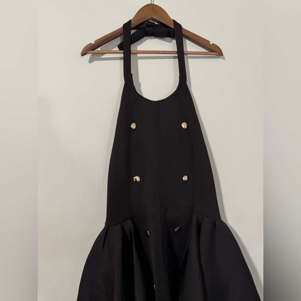 Eien - Black Halter Cocktail Dress - Picture 3 of 9